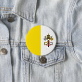 Vaticaanstad Vlag Ronde Button 7,6 Cm (In situ)