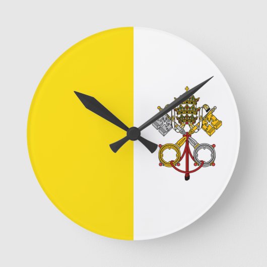 Vaticaanstad Vlag Ronde Klok (Voorkant)