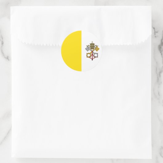 Vaticaanstad Vlag Ronde Sticker (Tas)