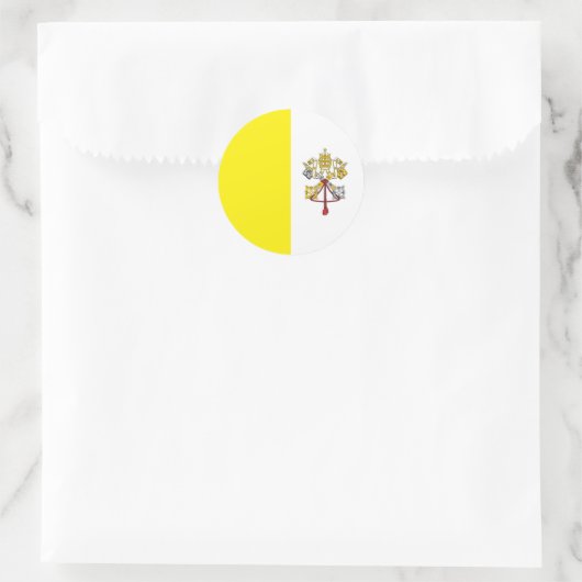 Vaticaanstad Vlag Ronde Sticker (Tas)