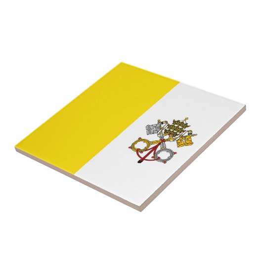Vaticaanstad Vlag Tegeltje (Zijkant)
