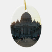 Vaticaanuitzichten Keramisch Ornament (Achterkant)