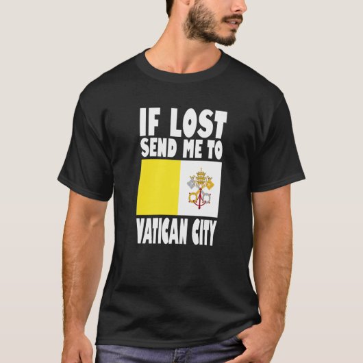 Vatican City Flag Design  If lost send me to Vatic T-shirt (Voorkant)