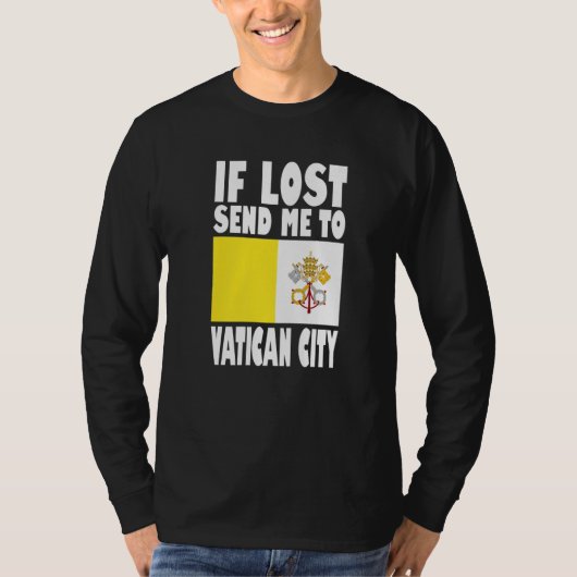 Vatican City Flag Design  If lost send me to Vatic T-shirt (Voorkant)
