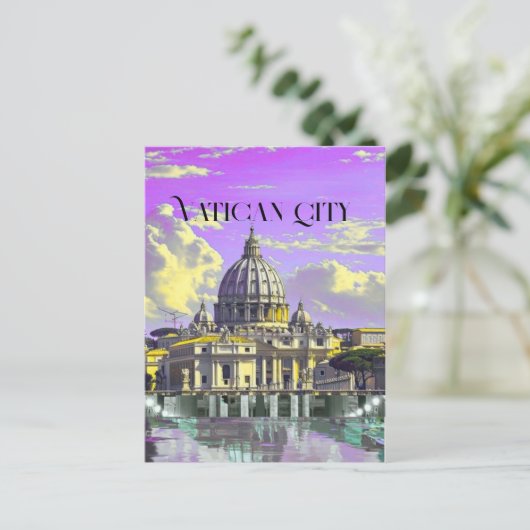 Vatican City Travel Postcard, Vatican City Postcar Briefkaart (Staand voorkant)