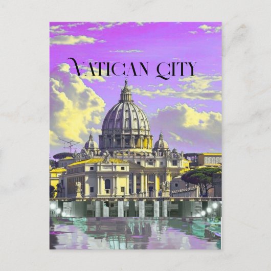 Vatican City Travel Postcard, Vatican City Postcar Briefkaart (Voorkant)