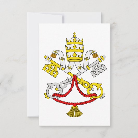 Vatican Coat of Arms Holy Card Bedankkaart (Voorkant)