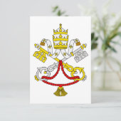 Vatican Coat of Arms Holy Card Bedankkaart (Staand voorkant)