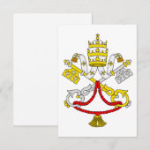 Vatican Coat of Arms Holy Card Bedankkaart (Voorkant / Achterkant)