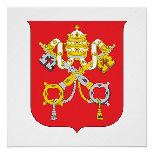 Vatican country coat arms symbol emblem flag perfect poster (Voorkant)