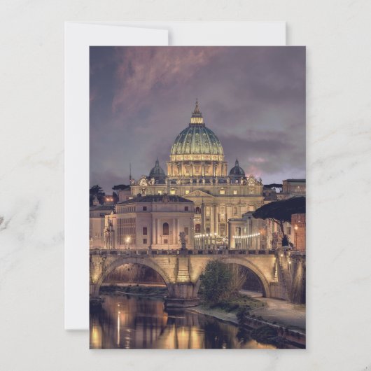 Vatican night sky destination wedding Rome Italy Kaart (Voorkant)