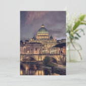 Vatican night sky destination wedding Rome Italy Kaart (Staand voorkant)