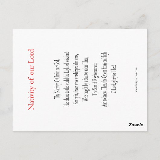 Vativiteit van de Christelijke Praykaart Briefkaart (Achterkant)