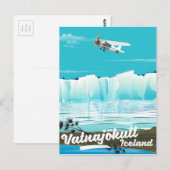 Vatnajökull ijsland reisposter briefkaart (Voorkant / Achterkant)