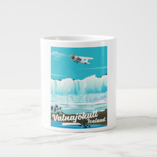 Vatnajökull ijsland reisposter grote koffiekop
