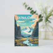 Vatnajokull Nationaal Park IJsland Reizen Briefkaart (Staand voorkant)