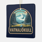 Vatnajokull Nationaal Park IJsland Reizen Keramisch Ornament (Links)