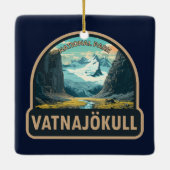 Vatnajokull Nationaal Park IJsland Reizen Keramisch Ornament (Achterkant)