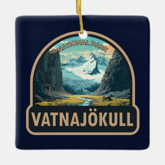 Vatnajokull Nationaal Park IJsland Reizen Keramisch Ornament (Voorkant)