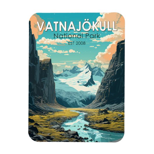Vatnajokull Nationaal Park IJsland Reizen Magneet (Verticaal)