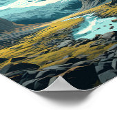 Vatnajokull Nationaal Park IJsland Reizen  Poster (Hoek)