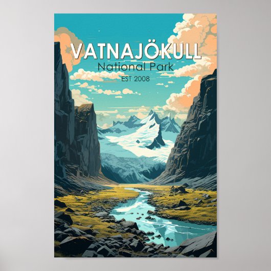 Vatnajokull Nationaal Park IJsland Reizen  Poster (Voorkant)