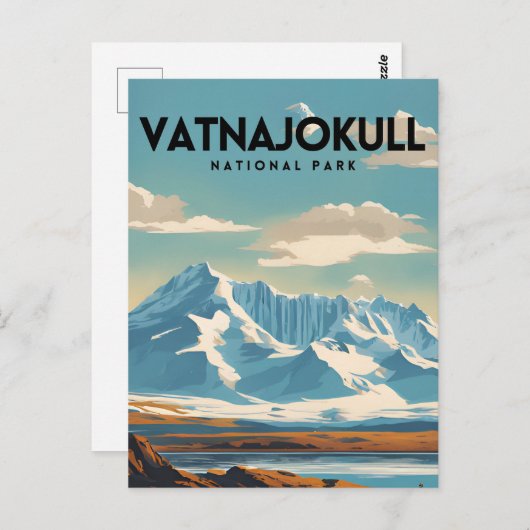 Vatnajokull National Park Reizen Briefkaart (Voorkant / Achterkant)