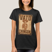 Vato Chingón Emiliano Zapata portret T-shirt (Voorkant)
