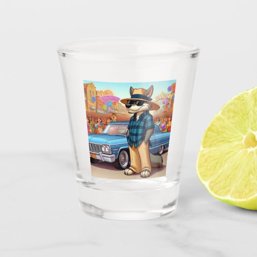 Vato Lobo "Nieuw Jaar" Shot Glas (Voorkant)