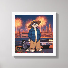 Vato Lobo Op 4 juli Canvas Afdruk