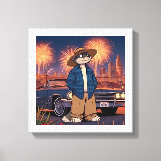 Vato Lobo Op 4 juli Canvas Afdruk (Voorkant)