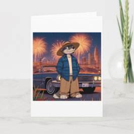 Vato Lobo Op 4 juli Feestdagen Kaart