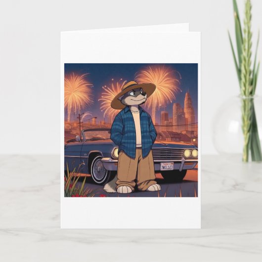Vato Lobo Op 4 juli Feestdagen Kaart (Voorkant)