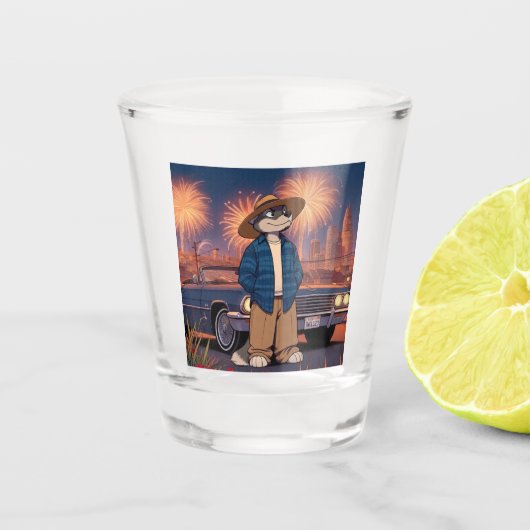 Vato Lobo Op 4 juli Shot Glas (Voorkant)