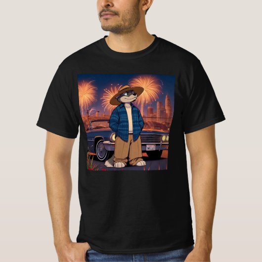 Vato Lobo Op 4 juli T-shirt (Voorkant)