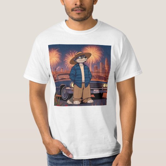 Vato Lobo Op 4 juli T-shirt (Voorkant)
