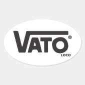 Vato loco skateboard decal ovale sticker (Voorkant)