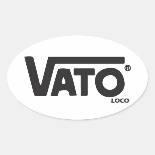 Vato loco skateboard decal ovale sticker (Voorkant)