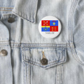 Vaucluse vlag met naam ronde button 5,7 cm (In situ)