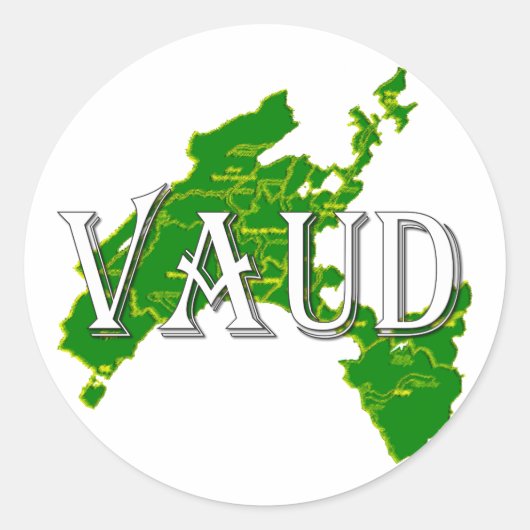 Vaud Ronde Sticker (Voorkant)