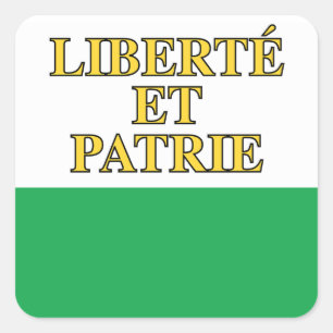 Vaud vlag, Zwitserland Vierkante Sticker