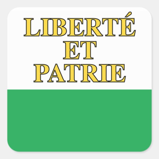 Vaud vlag, Zwitserland Vierkante Sticker (Voorkant)