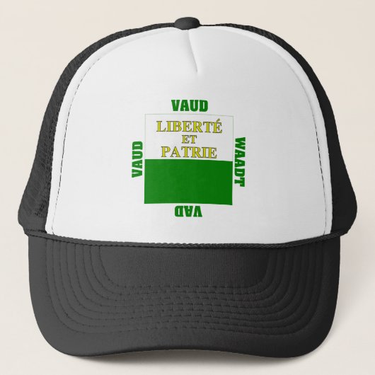 Vaud Zwitserland Canton Flag Trucker Pet (Voorkant)