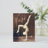  Vaudeville Circus Handstand Dancer Briefkaart (Staand voorkant)