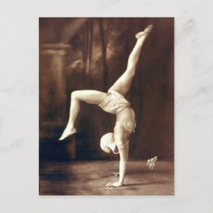 Vaudeville Circus Handstand Dancer Briefkaart
