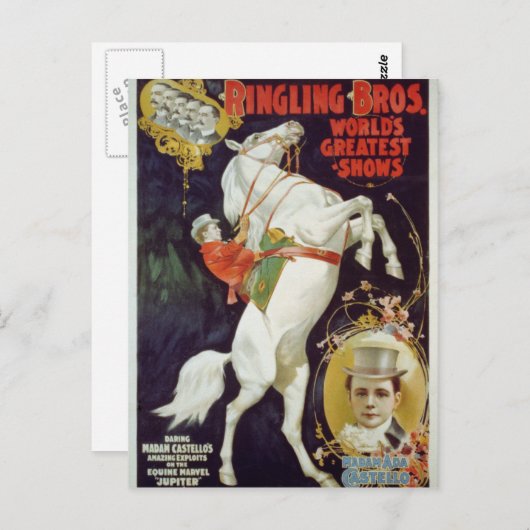 Vaudeville, Circus shows Briefkaart (Voorkant / Achterkant)