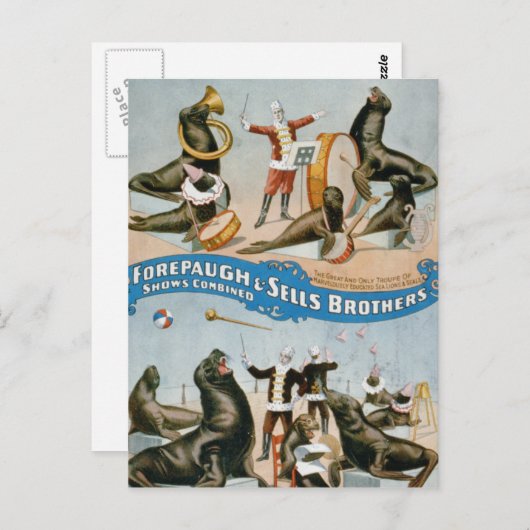 Vaudeville, Circus shows Briefkaart (Voorkant / Achterkant)