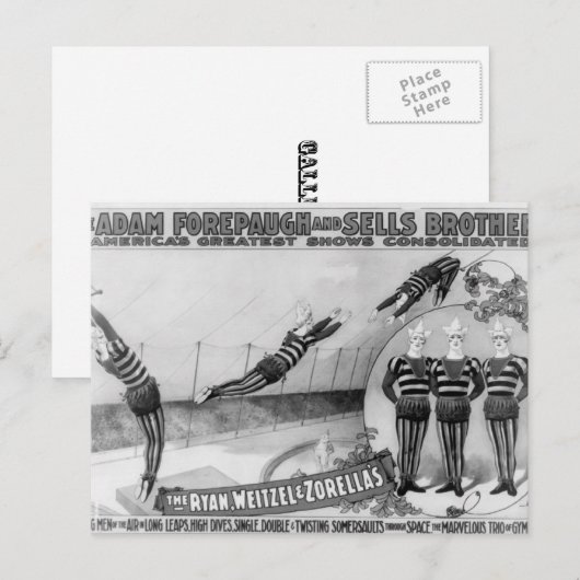 Vaudeville, Circus shows Briefkaart (Voorkant / Achterkant)