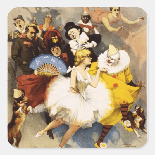 Vaudeville - De Sandow, Trocadero Vaudevilles Vierkante Sticker (Voorkant)