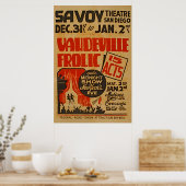 Vaudeville Frolic 15 Acts Gala Midnight Show WPA Poster (Keuken)